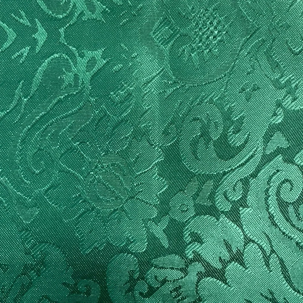 Holly Homes Table Runner Silky Holiday Christmas Green Damask 13 in x 72 in